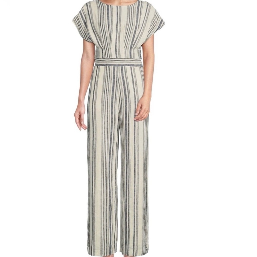 Linen Striped Jumpsuit